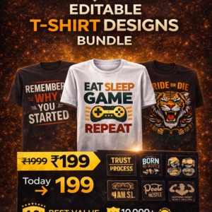 100000+ Editable T-Shirt Designs Bundle